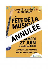 fête de la musique à Pulligny annulée