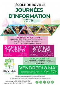 Ecole de Roville - journées d'information 2026