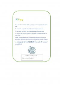 Première réunion de la commission ''Embelissement du village''