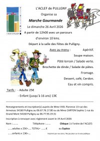 Marche gourmande dimanche 26 avril 2026
